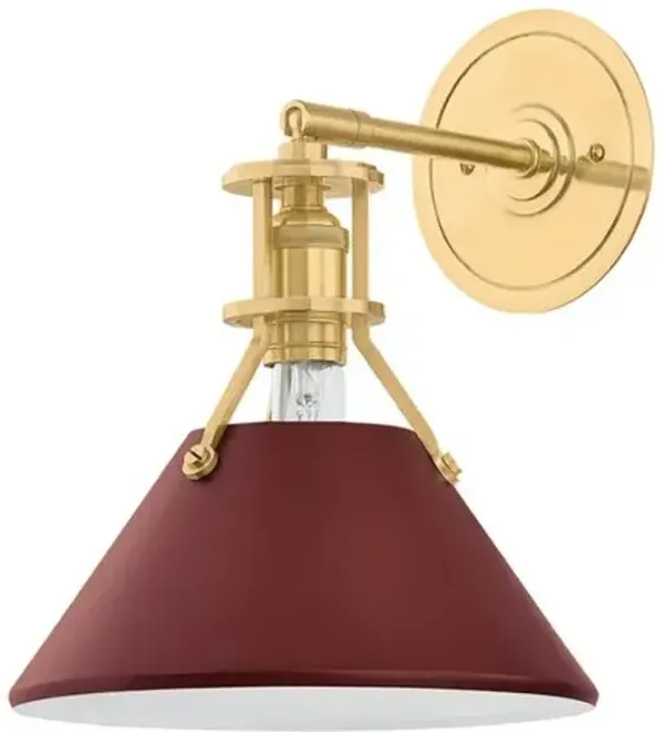 Painted No. 2 Wall Sconce - Large - Red