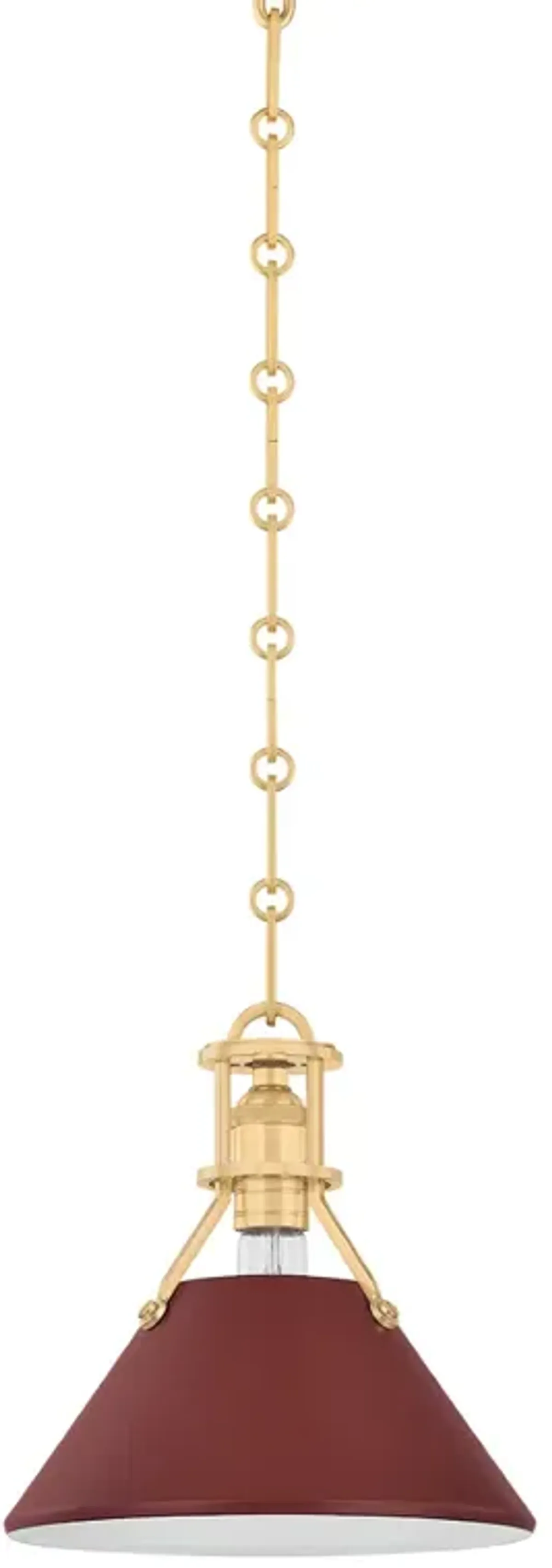 Painted No. 2 Pendant - Red