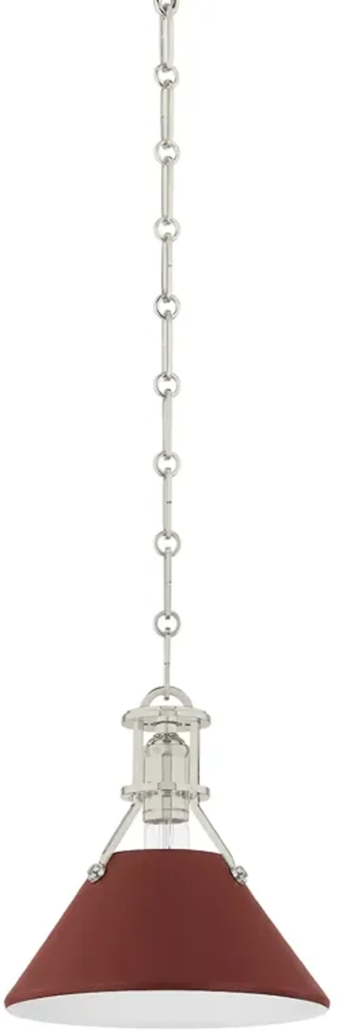 Painted No. 2 Pendant - Red