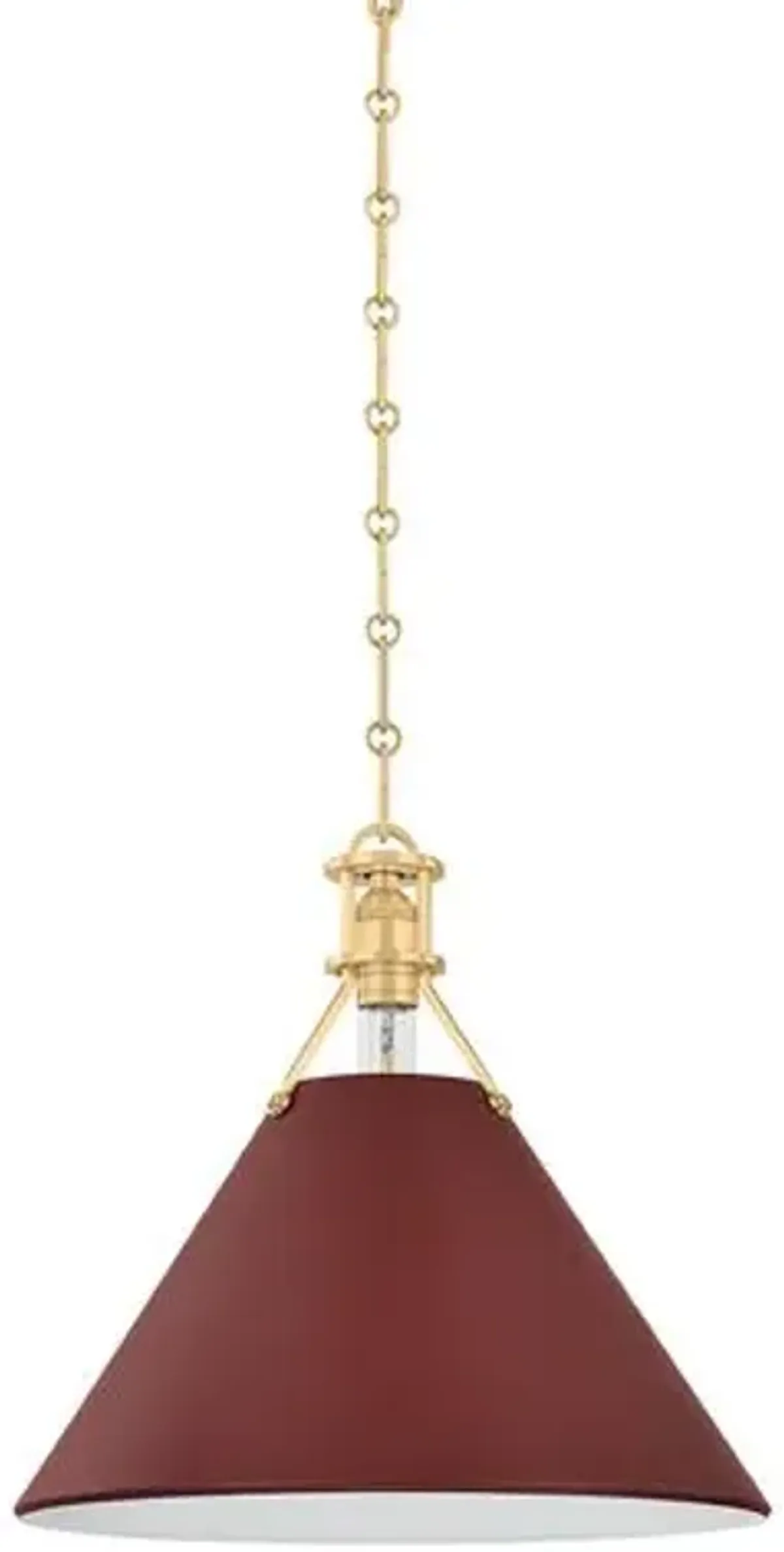 Painted No. 2 Pendant - Red