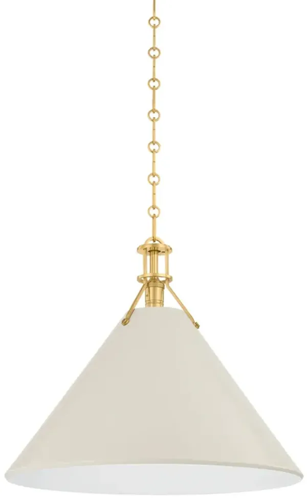 Painted No. 2 Pendant - White