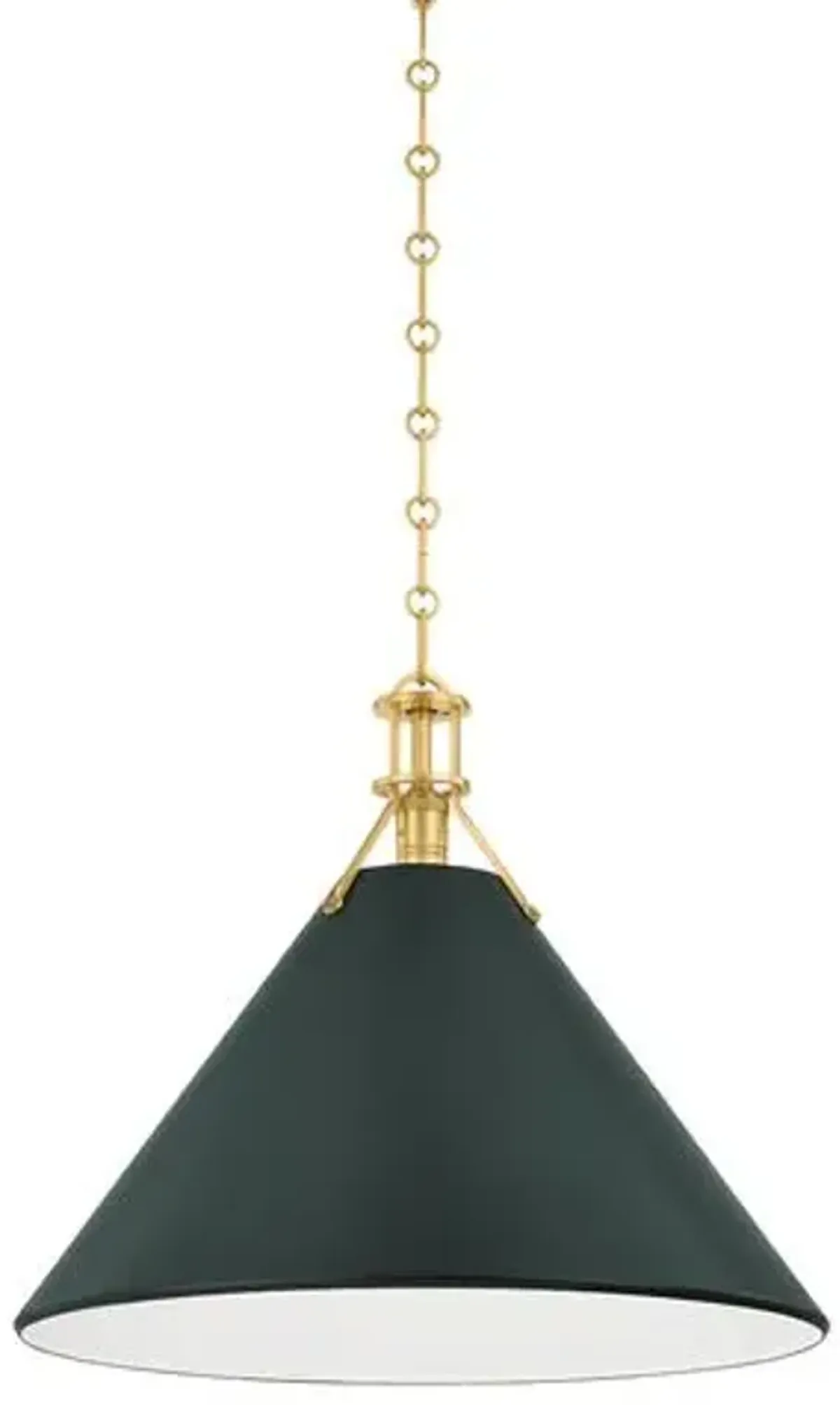 Painted No. 2 Pendant - Green