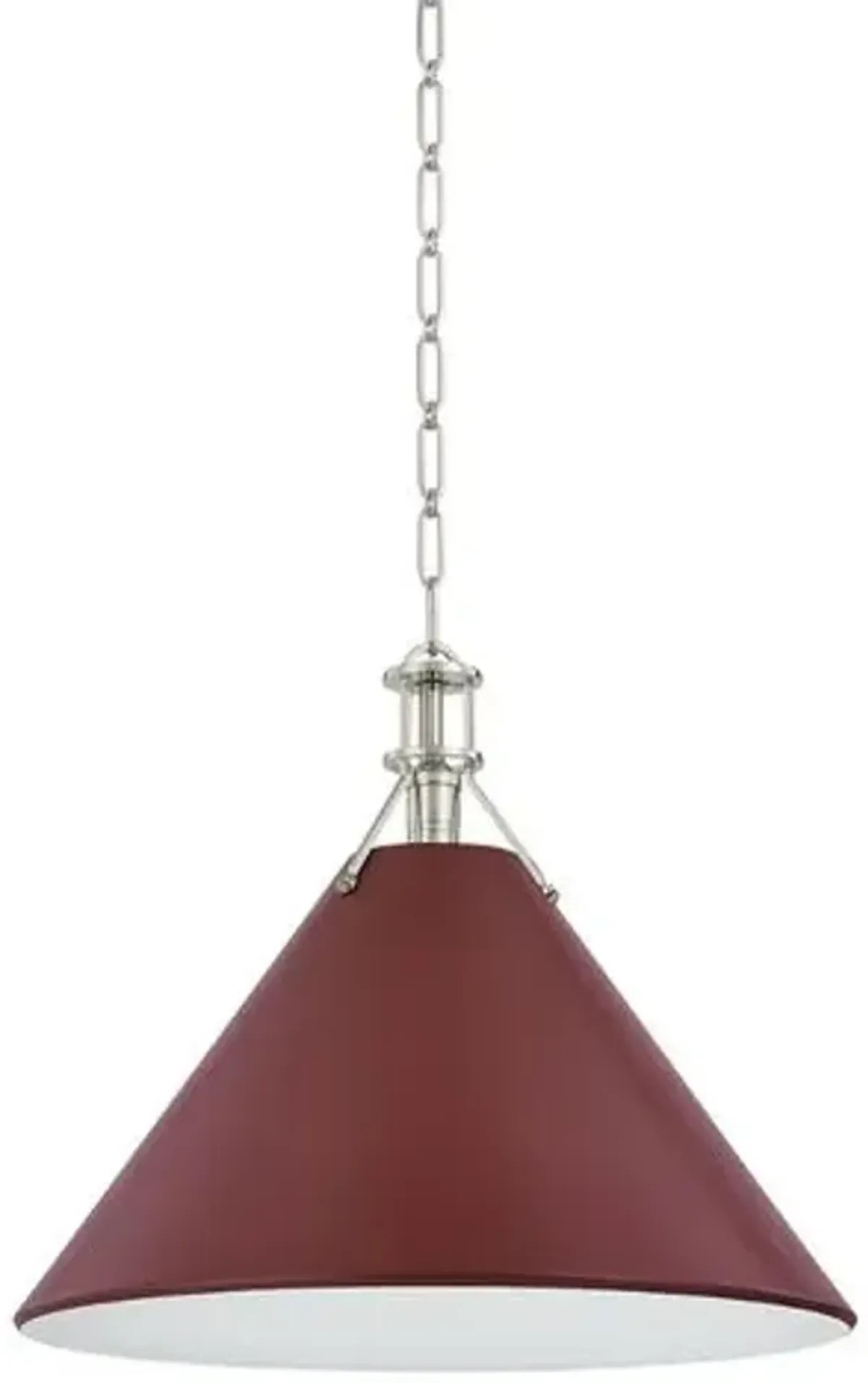 Painted No. 2 Pendant - Red