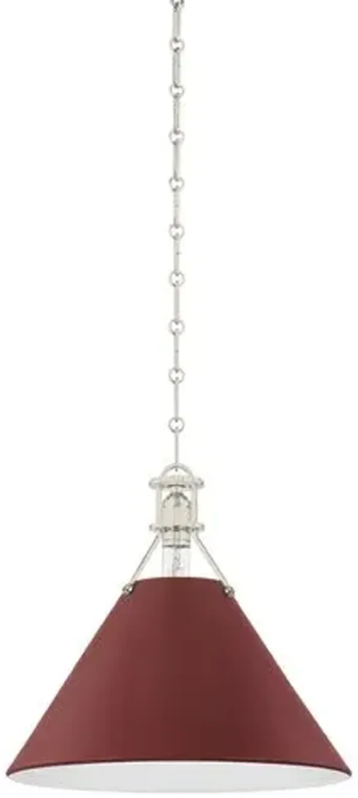 Painted No. 2 Pendant - Red