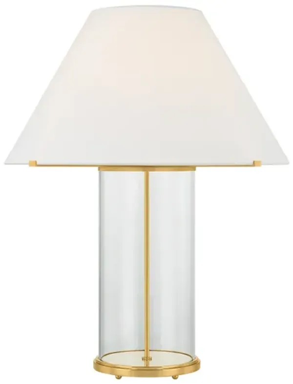 Inglewood Table Lamp - Aged Brass - White
