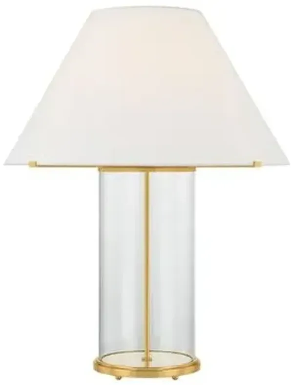 Inglewood Table Lamp - Aged Brass - White