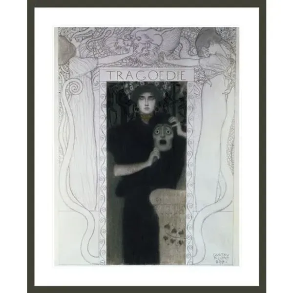 Tragedy by Gustav Klimt Framed Print - 1000Museums - Multi