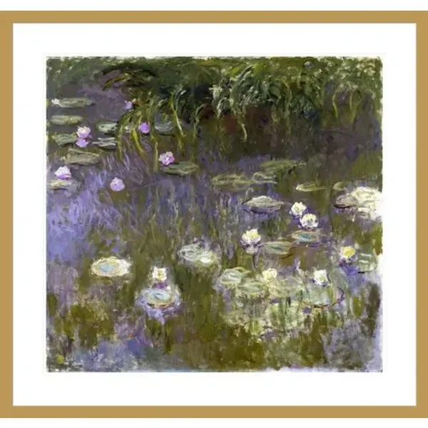 Water Lilies by Claude Monet Framed Print - 1000Museums - Multi