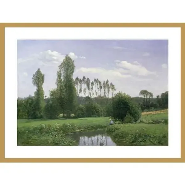 View at Rouelles by Claude Monet Framed Print - 1000Museums - Multi