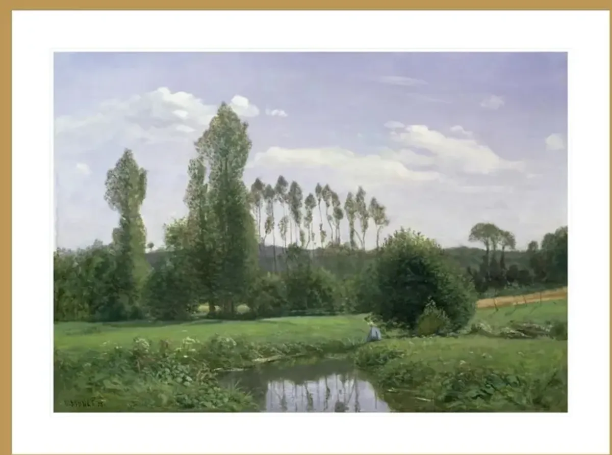 View at Rouelles by Claude Monet Framed Print