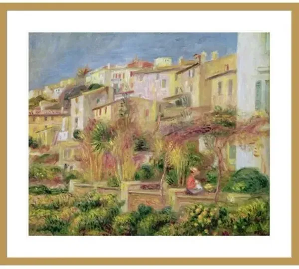 Terrace in Cagnes by Pierre-Auguste Renoir Framed Print - 1000Museums - Multi