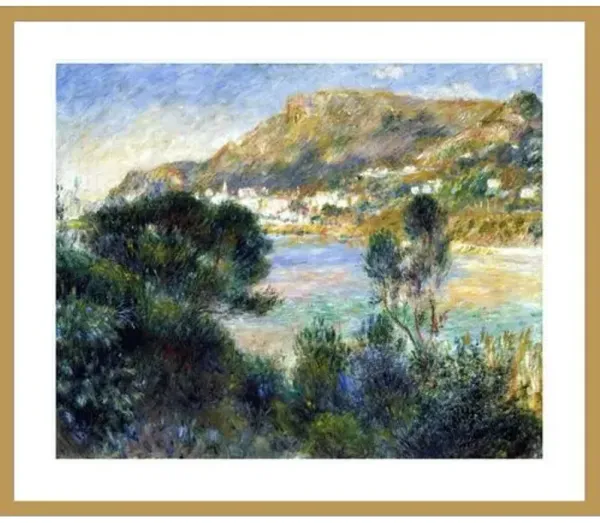 View From Cap Martin of Monte Carlo by Pierre-Auguste Renoir Framed Print - 1000Museums - Multi