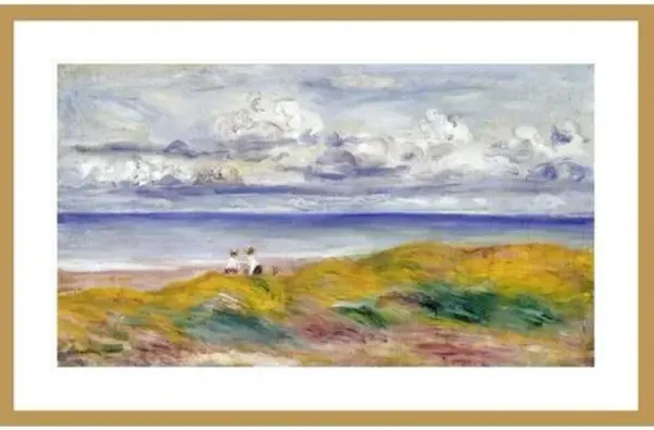 On The Cliffs by Pierre-Auguste Renoir Framed Print - 1000Museums - Multi