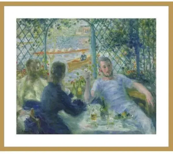 Lunch at the Restaurant Fournaise (The Rowers' Lunch) by Pierre-Auguste Renoir Framed Print - 1000Museums - Multi