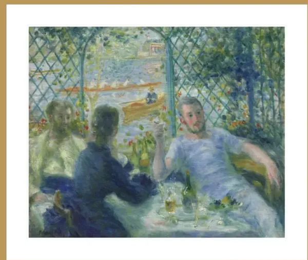 Lunch at the Restaurant Fournaise (The Rowers' Lunch) by Pierre-Auguste Renoir Framed Print