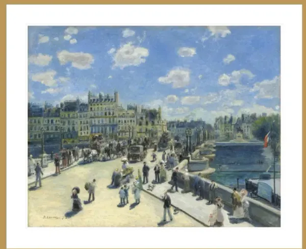 Pont Neuf Paris by Pierre-Auguste Renoir Framed Print