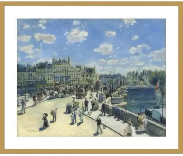 Pont Neuf Paris by Pierre-Auguste Renoir Framed Print - 1000Museums - Multi