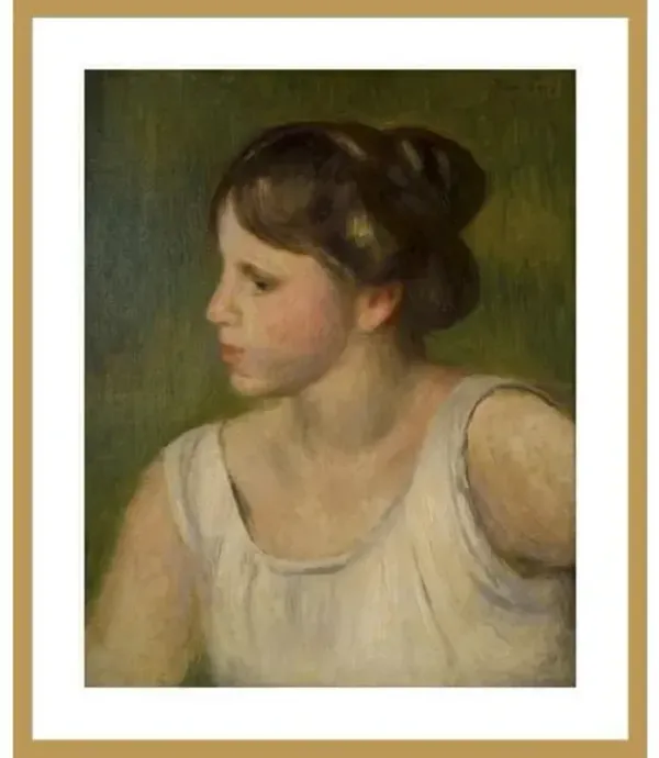 Portrait of a Girl by Pierre-Auguste Renoir Framed Print - 1000Museums - Multi