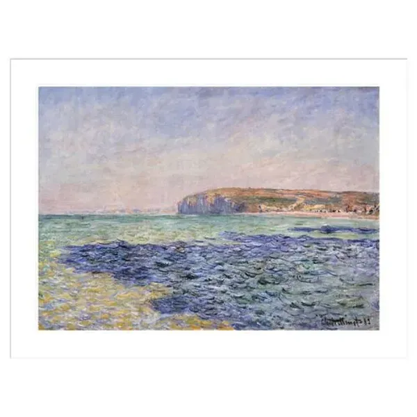 Shadows on the Sea - The Cliffs at Pourville by Claude Monet Framed Print - 1000Museums - Multi