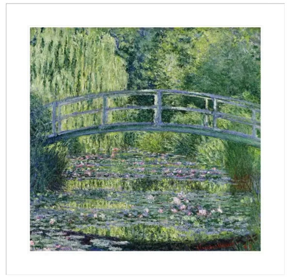 The Waterlily Pond: Green Harmony (Le Bassin aux nympheas: harmonie verte) by Claude Monet Framed Print