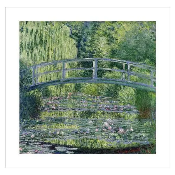 The Waterlily Pond: Green Harmony (Le Bassin aux nympheas: harmonie verte) by Claude Monet Framed Print - 1000Museums - Multi