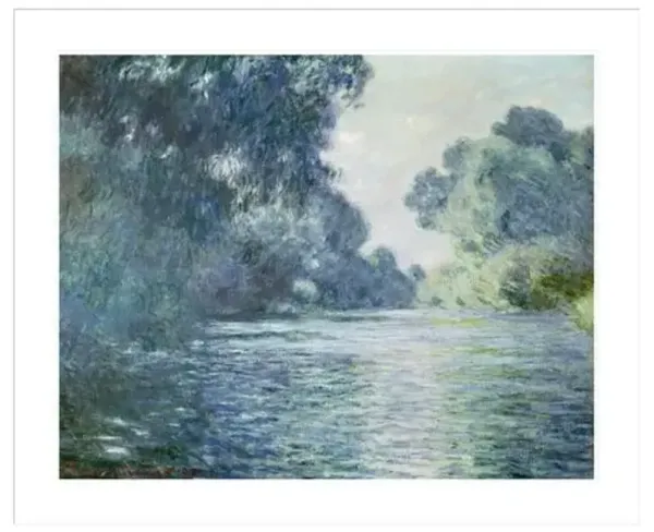Branch of the Seine near Giverny by Claude Monet Framed Print - 1000Museums - Multi