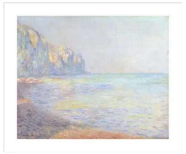 Le Matin temps brumeux Pourville (Foggy Morning at Pourville) by Claude Monet Framed Print - 1000Museums - Multi