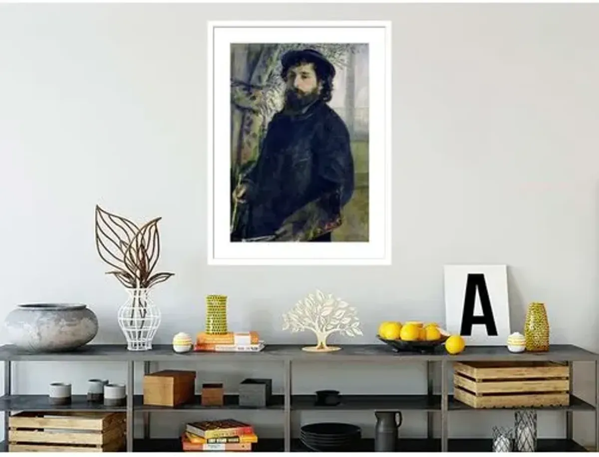 Portrait of Claude Monet (1840 1926) by Pierre Auguste Renoir Framed Print - 1000Museums - Multi