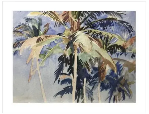Palms Against the Sky by John Singer Sargent Framed Print - 1000Museums - Multi