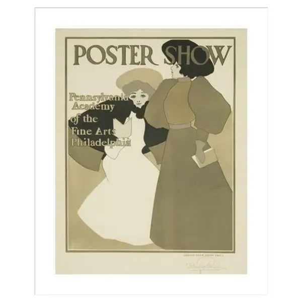 Poster Show Pennsylvania Academy of the Fine Arts Poster by Maxfield Parrish Framed Print - 1000Museums - Multi