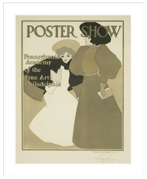 Poster Show Pennsylvania Academy of the Fine Arts Poster by Maxfield Parrish Framed Print