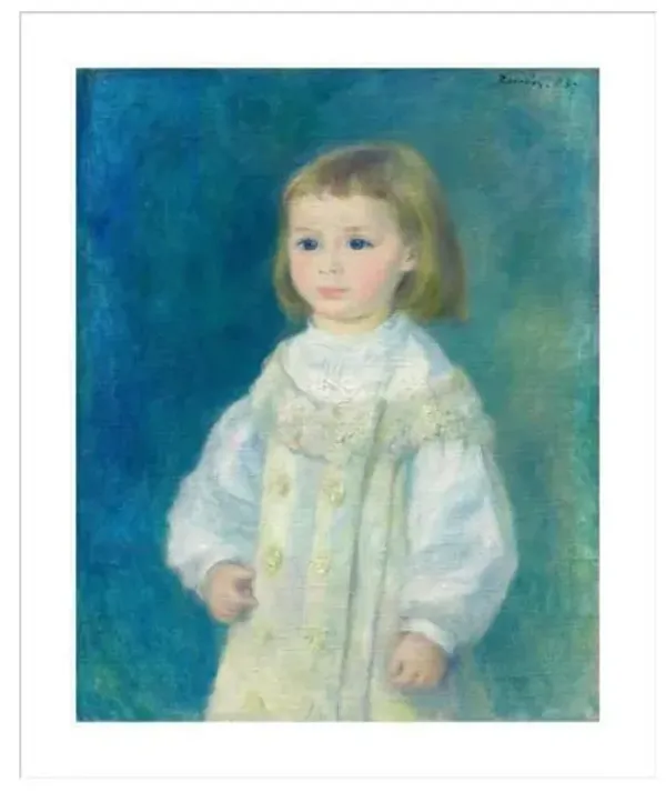 Lucie Berard (Child in White) by Pierre-Auguste Renoir Framed Print - 1000Museums