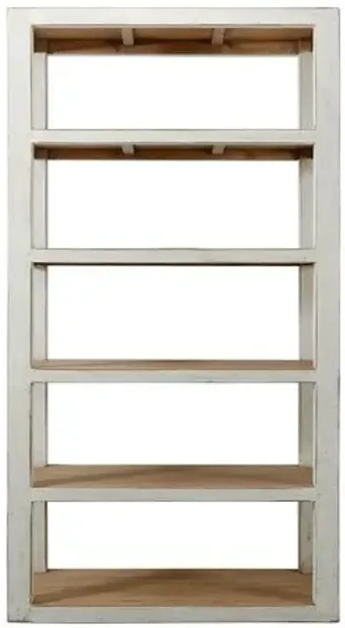 Drexa 6-Tier Storage Shelf - Antique Off-White/Natural