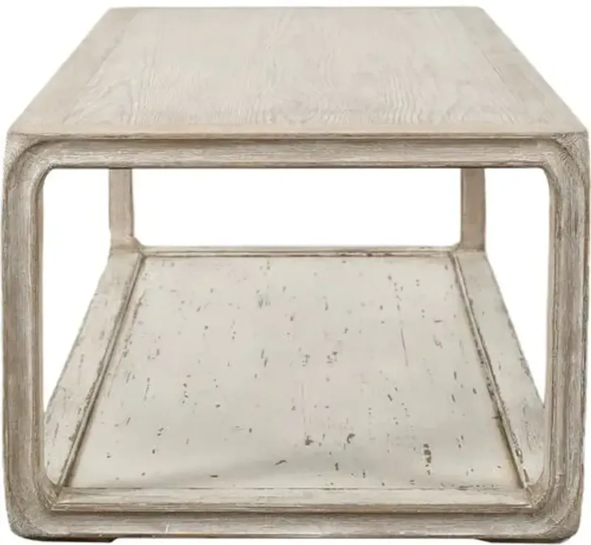 Erya Coffee Table with Base - Whitewash