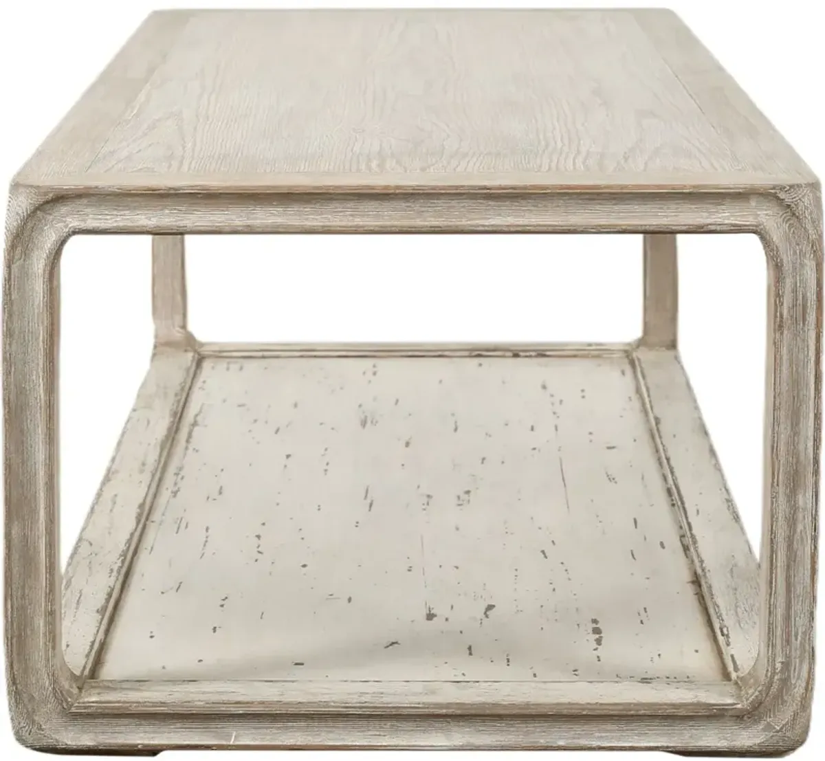 Erya Coffee Table with Base, Whitewash