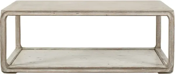 Erya Coffee Table with Base, Whitewash