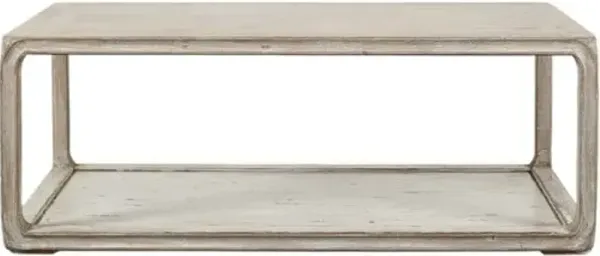 Erya Coffee Table with Base - Whitewash