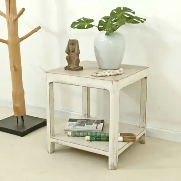 Evania Side Table - Antique Off-White