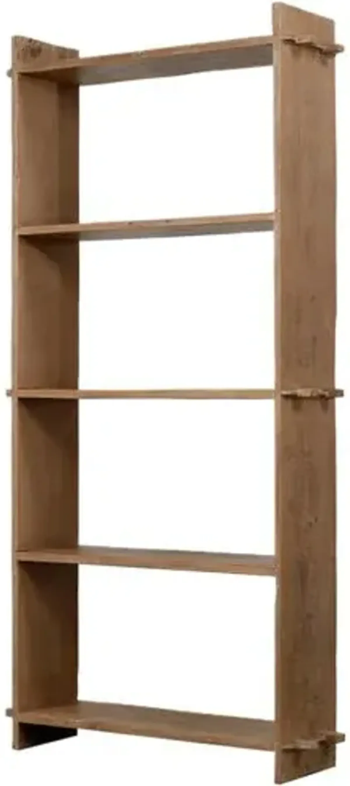Ishera 5-Tier Bookshelf - Weathered Natural - Brown