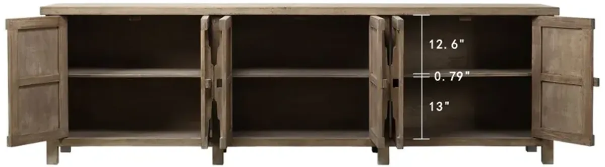 Jaryth 6-Door Sideboard, Weathered Natural