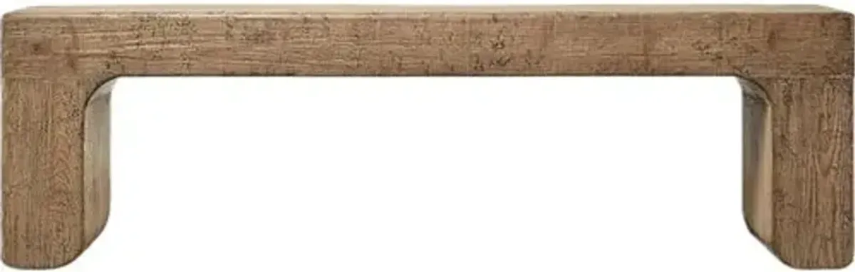 Lorrae 60" Bench - Weathered Gray - Brown