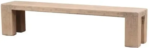 Vintage Merovi Bench - Weathered Natural - Brown