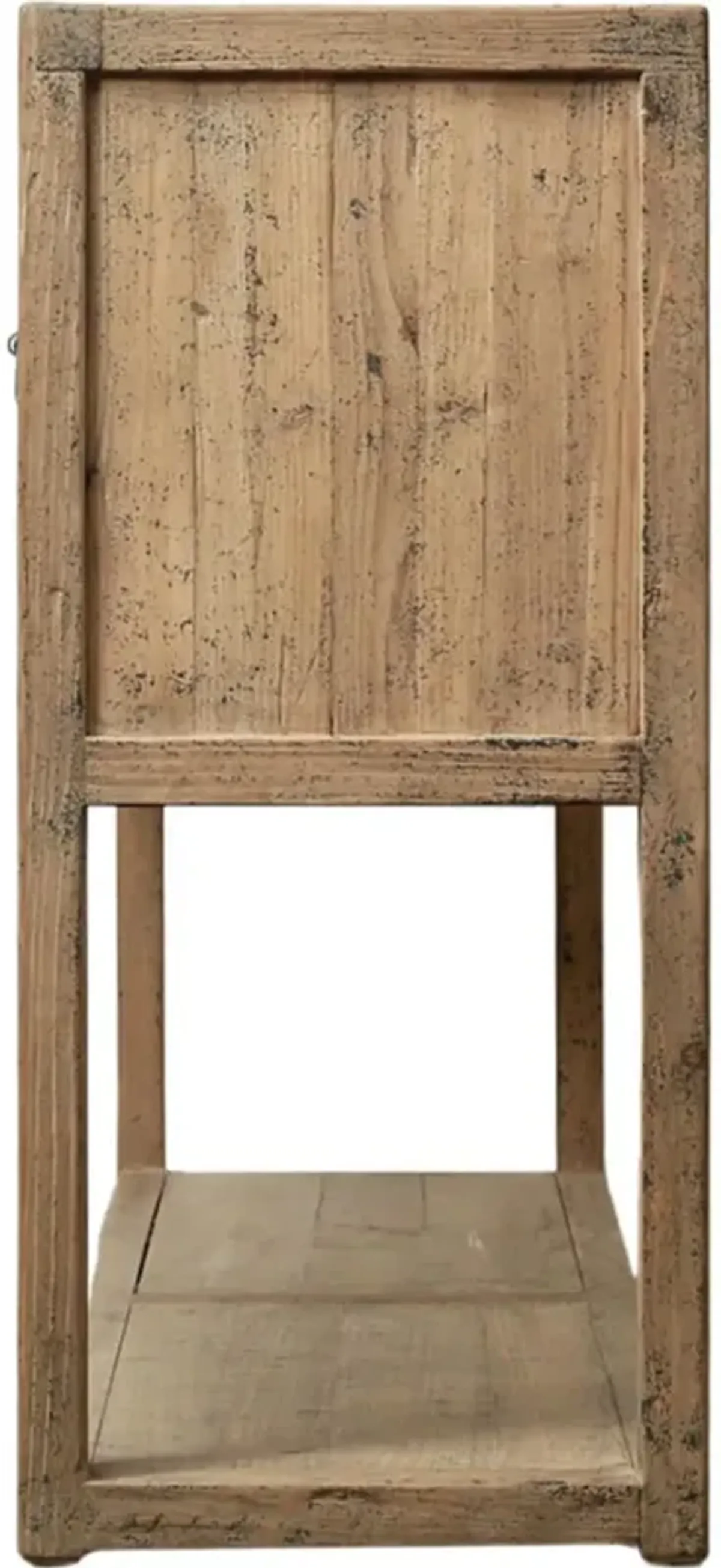 Morai 3-Drawer Console Table, Weathered Natural/Distressed Gray