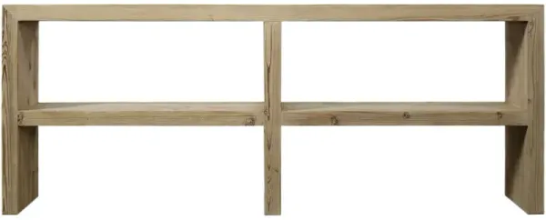 Veralyn 2-Shelf Waterfall Console Table, Weathered Natural