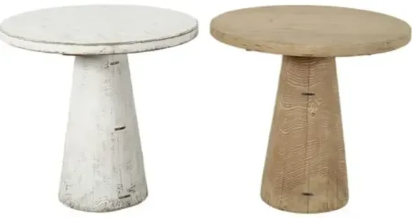 Vestra Distressed Side Table - White