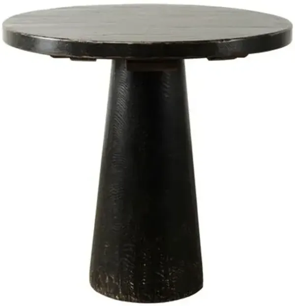 Vestra Distressed Side Table - Black