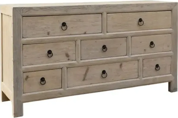 Zephra 8-Drawer Sideboard - Weathered Natural - Brown