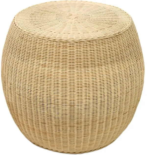 Zivra Rattan Rounded Side Table, Natural