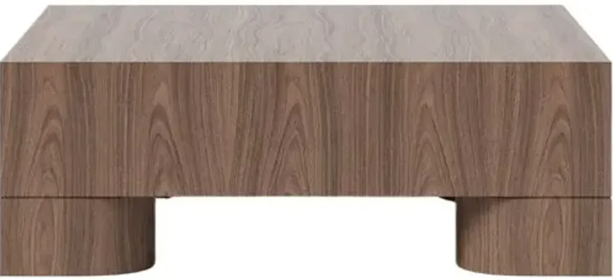 Rilén Square Coffee Table - Walnut - Brown