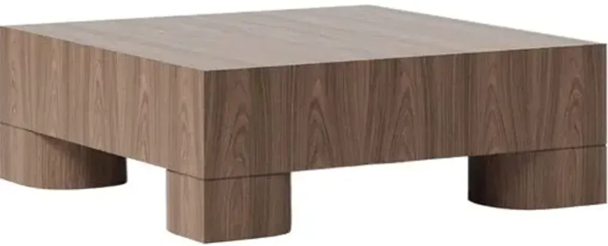 Rilén Square Coffee Table - Walnut - Brown